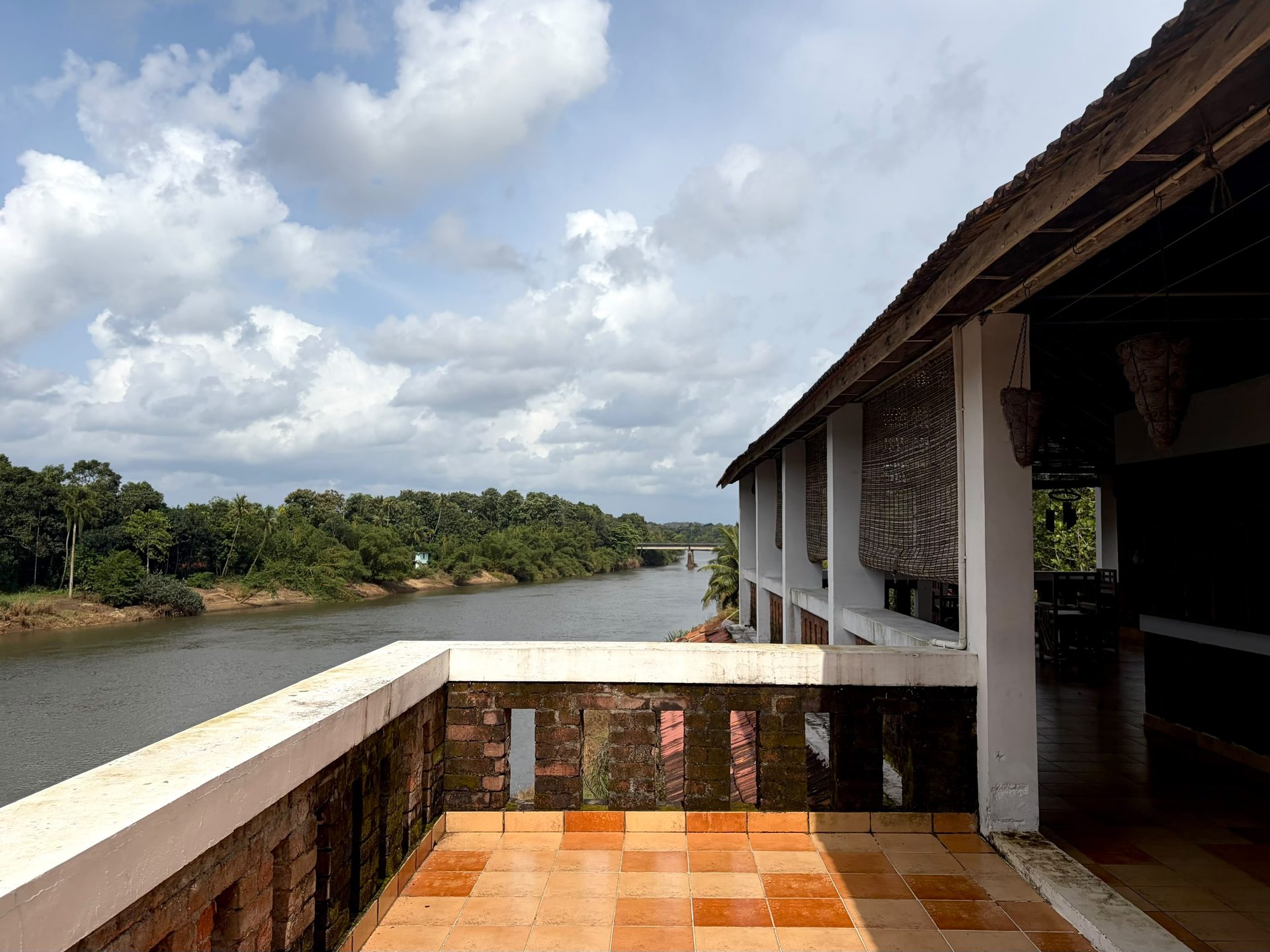 View of the Pamba river from the terrace